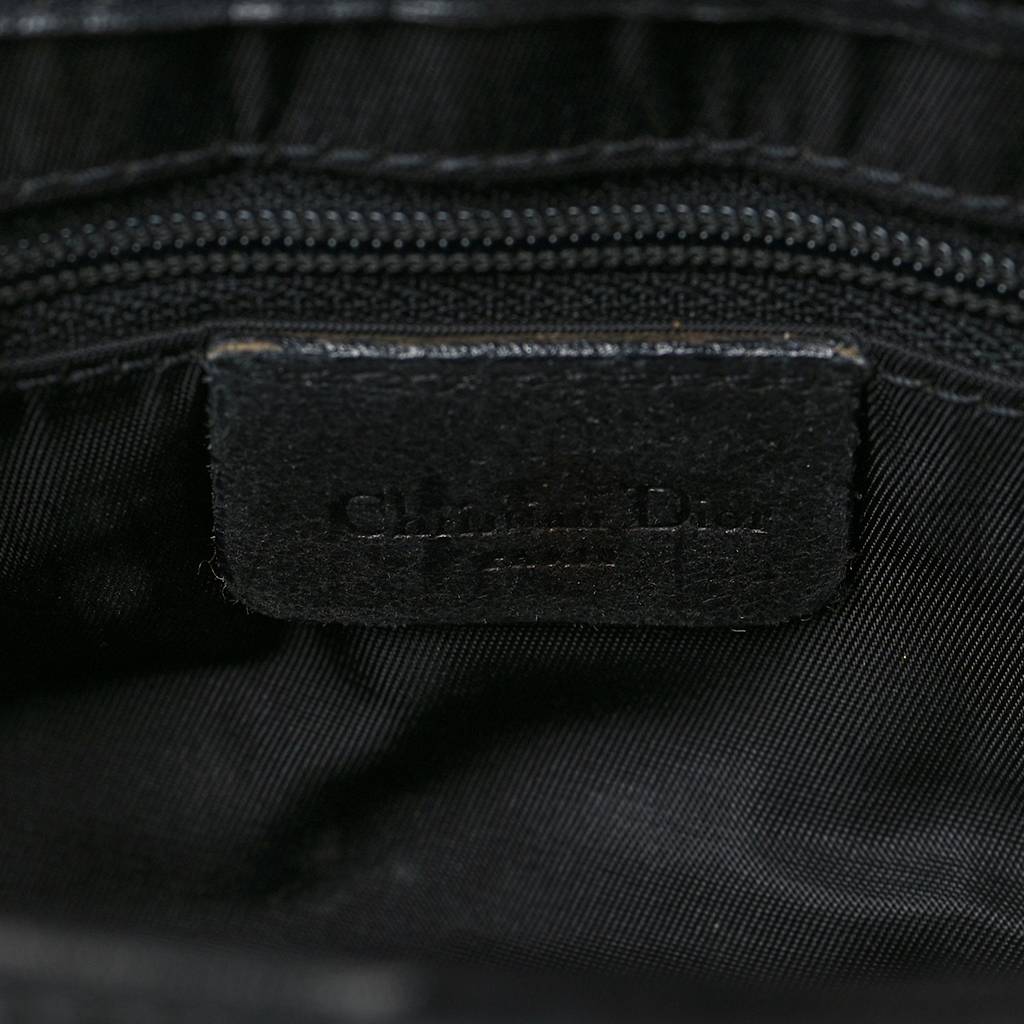D*or shiny goatskin saddle bag black (25*19*3.8cm)