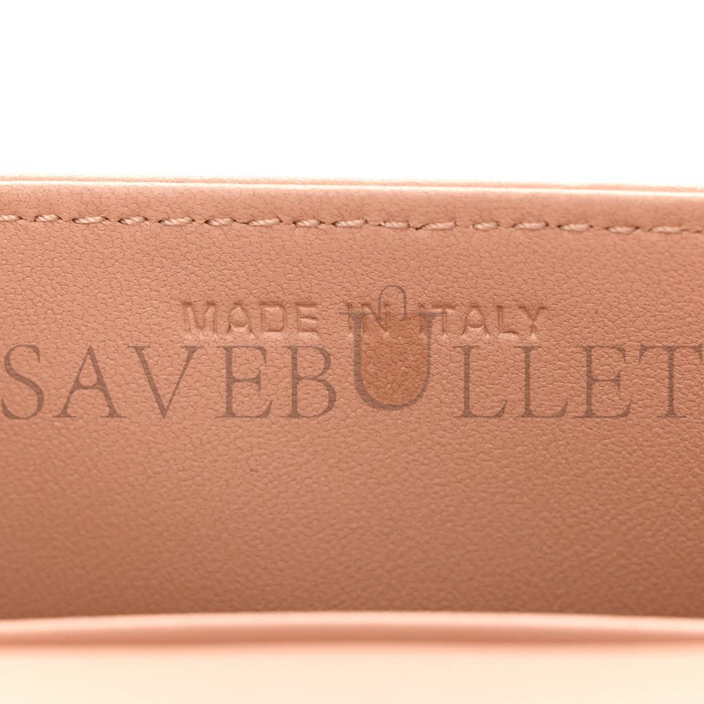 D*or lambskin lady D*or top handle clutch caramel beige (20*11*3.8cm)