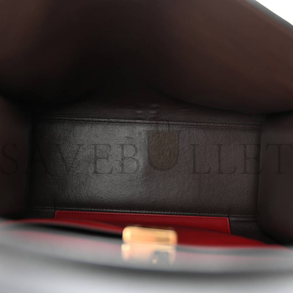 F**di vitello seta glazed fabric ff 1974 medium peekaboo x-lite black (29*25*14cm)