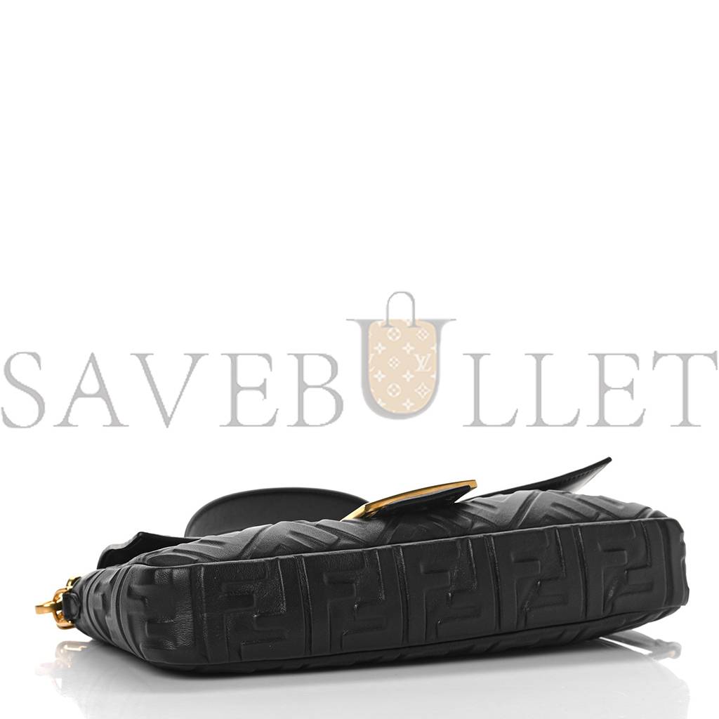 F**di nappa ff 1974 embossed large baguette black (31*20*5cm)