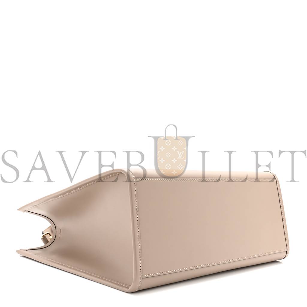 F**di vitello king plexiglass logo embossed medium F**di sunshine shopper tote tortora (36*30*16cm)