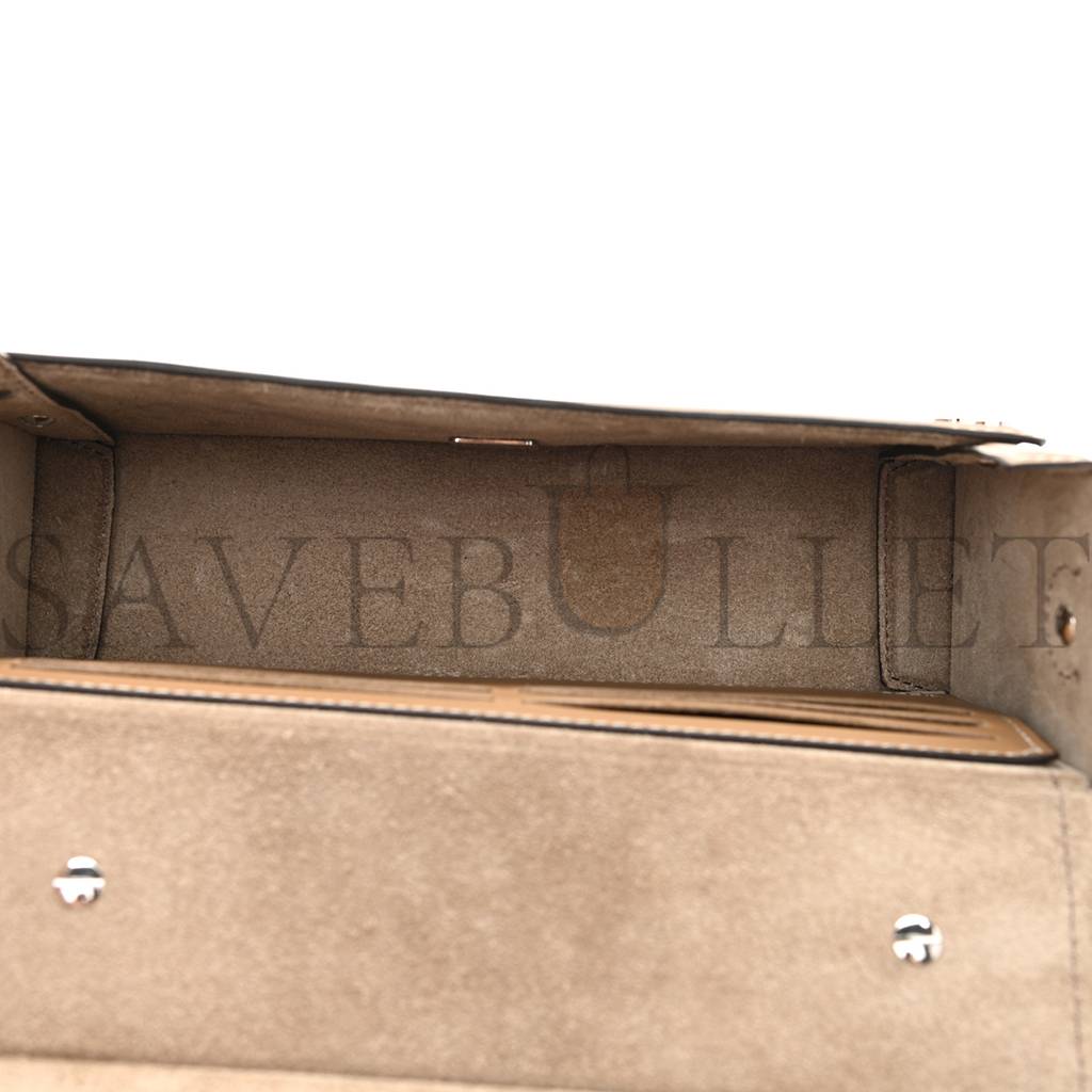 F**di recycled fabric jacquard vitello king ff 1974 baguette soft trunk tobacco moro sand (21*15*6cm)